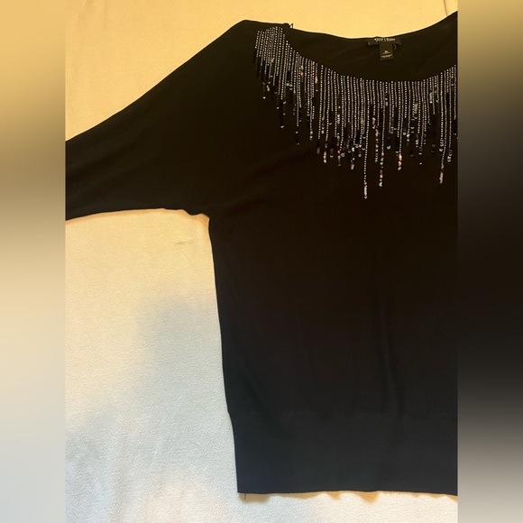 WHITE HOUSE BLACK MARKET Ladies Sweater with Sparkle Embellishments XL - Picture 14 of 14